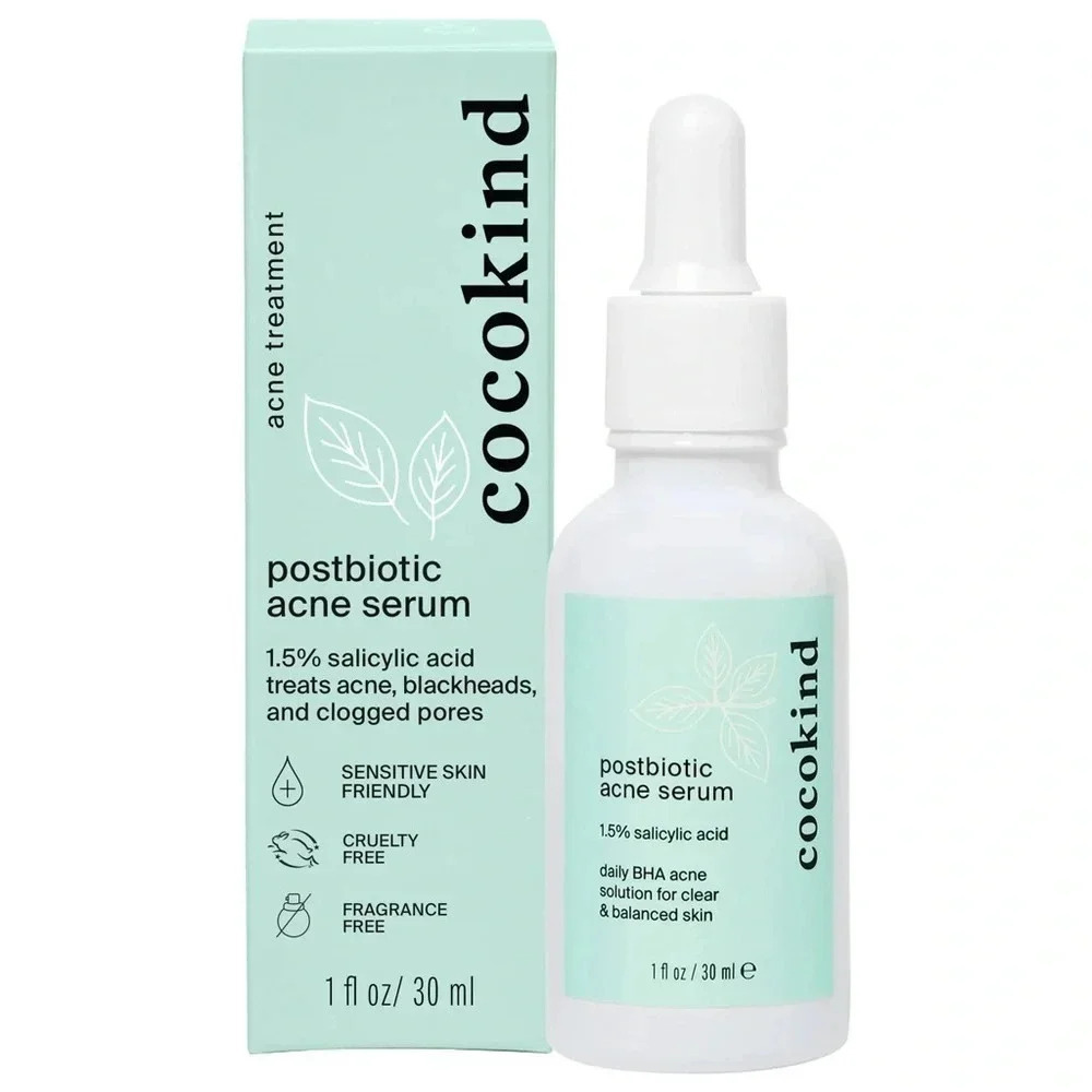 Cocokind Postbiotic Acne Serum - Daily Treatment for Clogged‎ Pores - 1oz - NWB